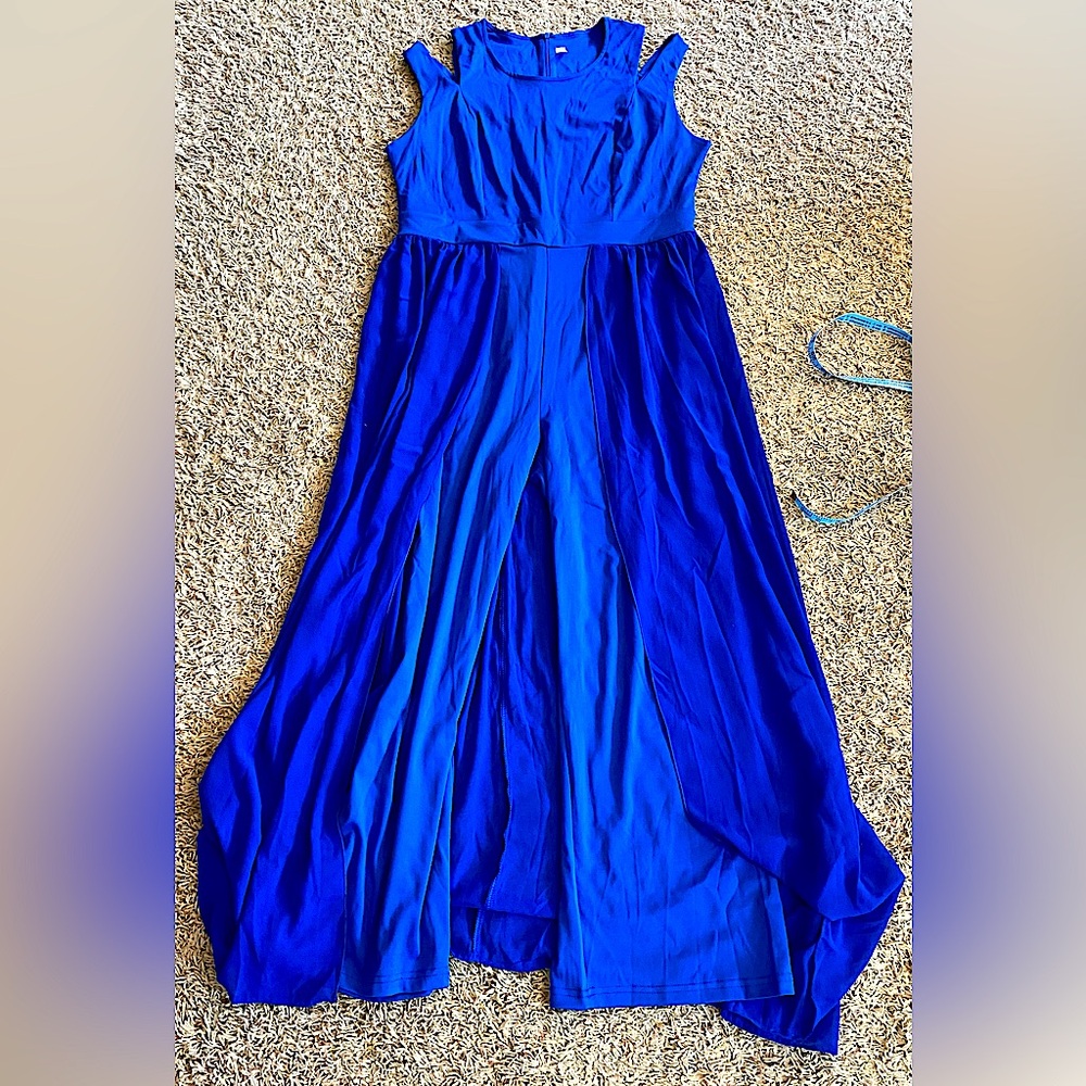Blue pants suit/ L